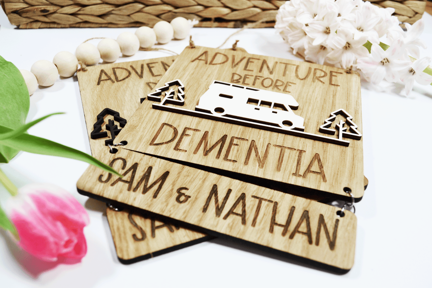 Motorhome sign - Adventure before dementia,
