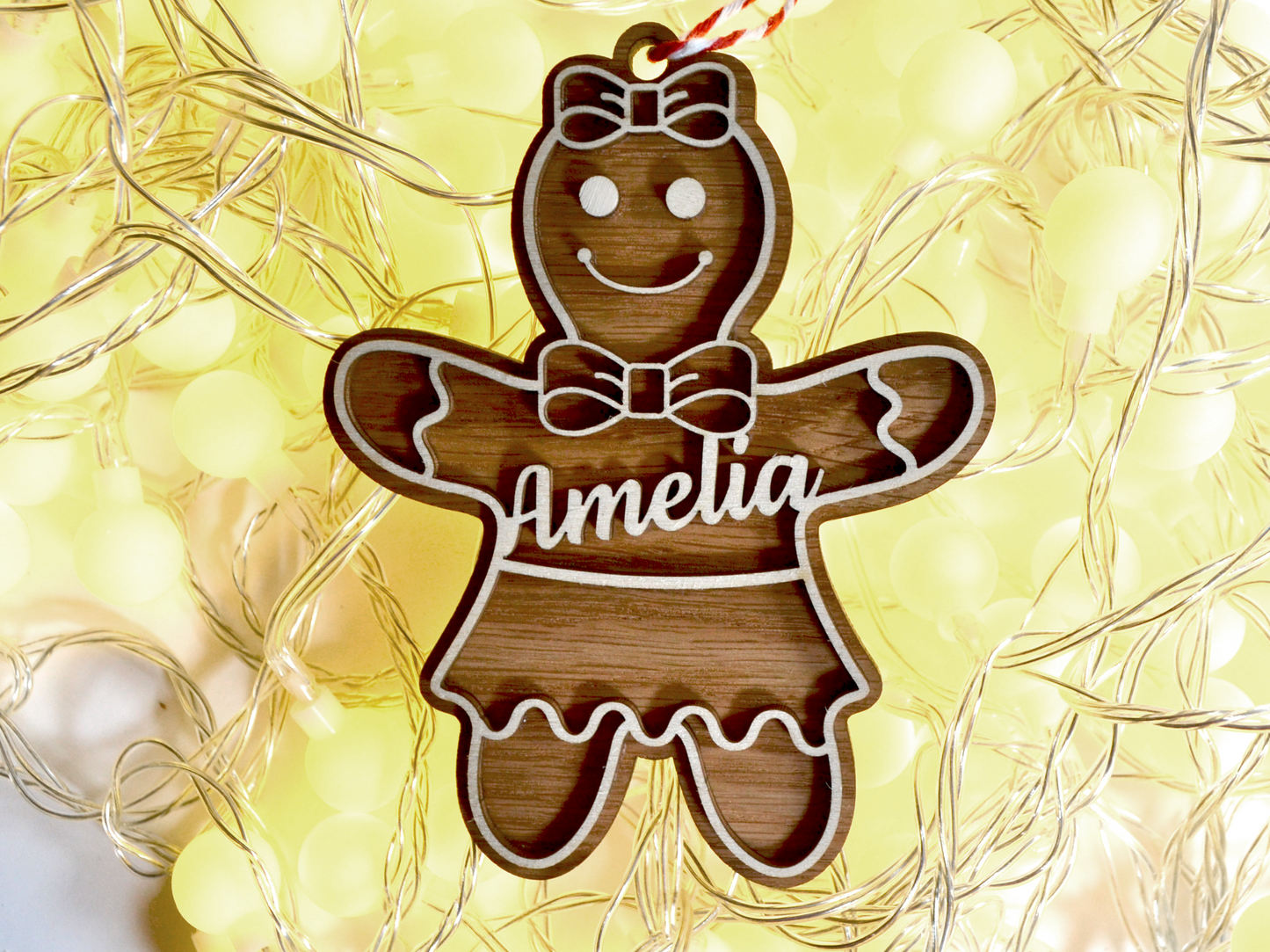 Wooden Ginger Bread People - Christmas Tree Decoration