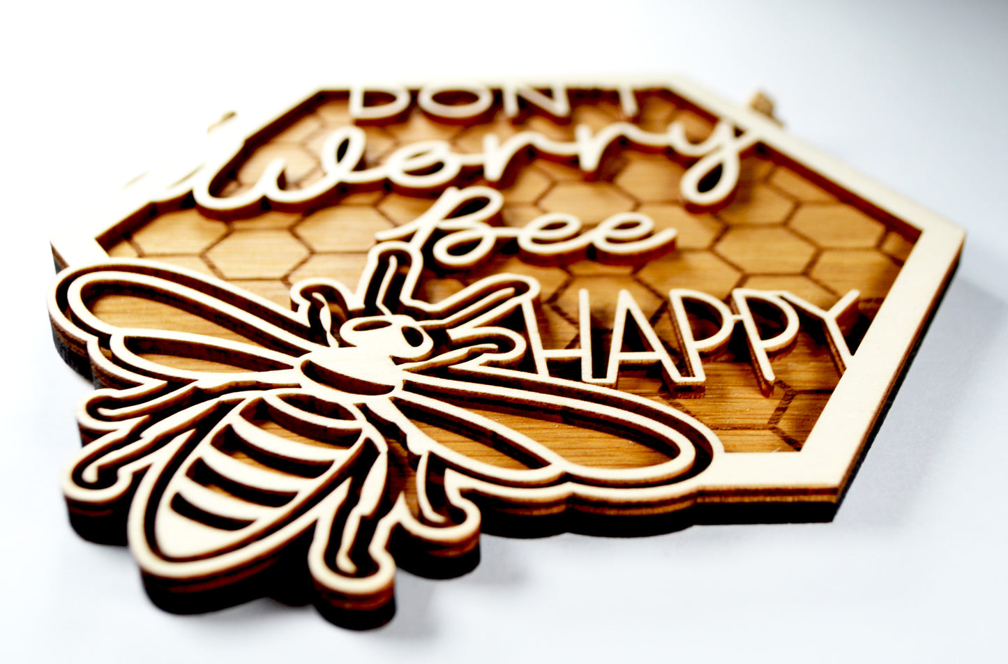 Don't Worry Bee Happy - Wooden Plaque