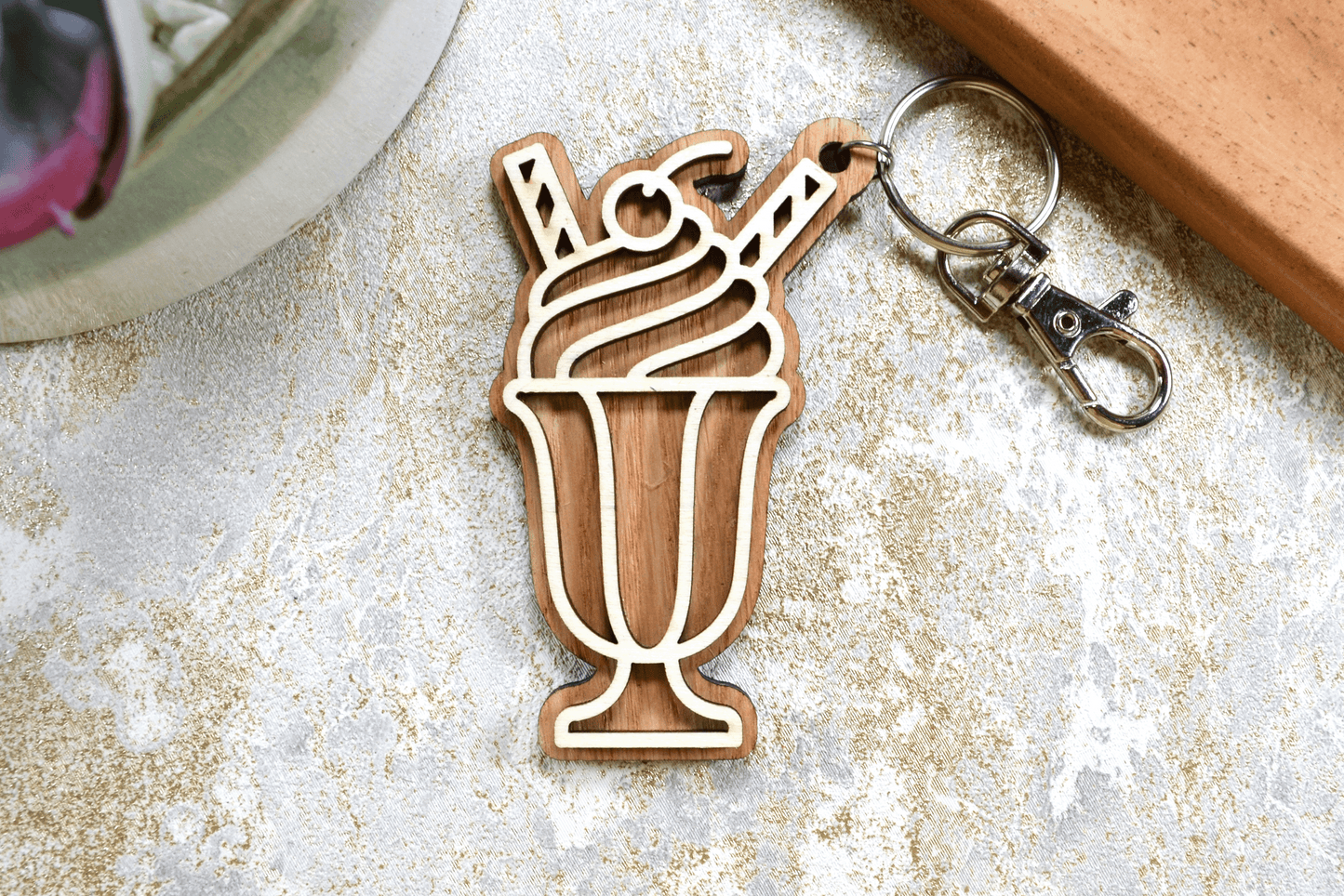 Ice-Cream Keyring