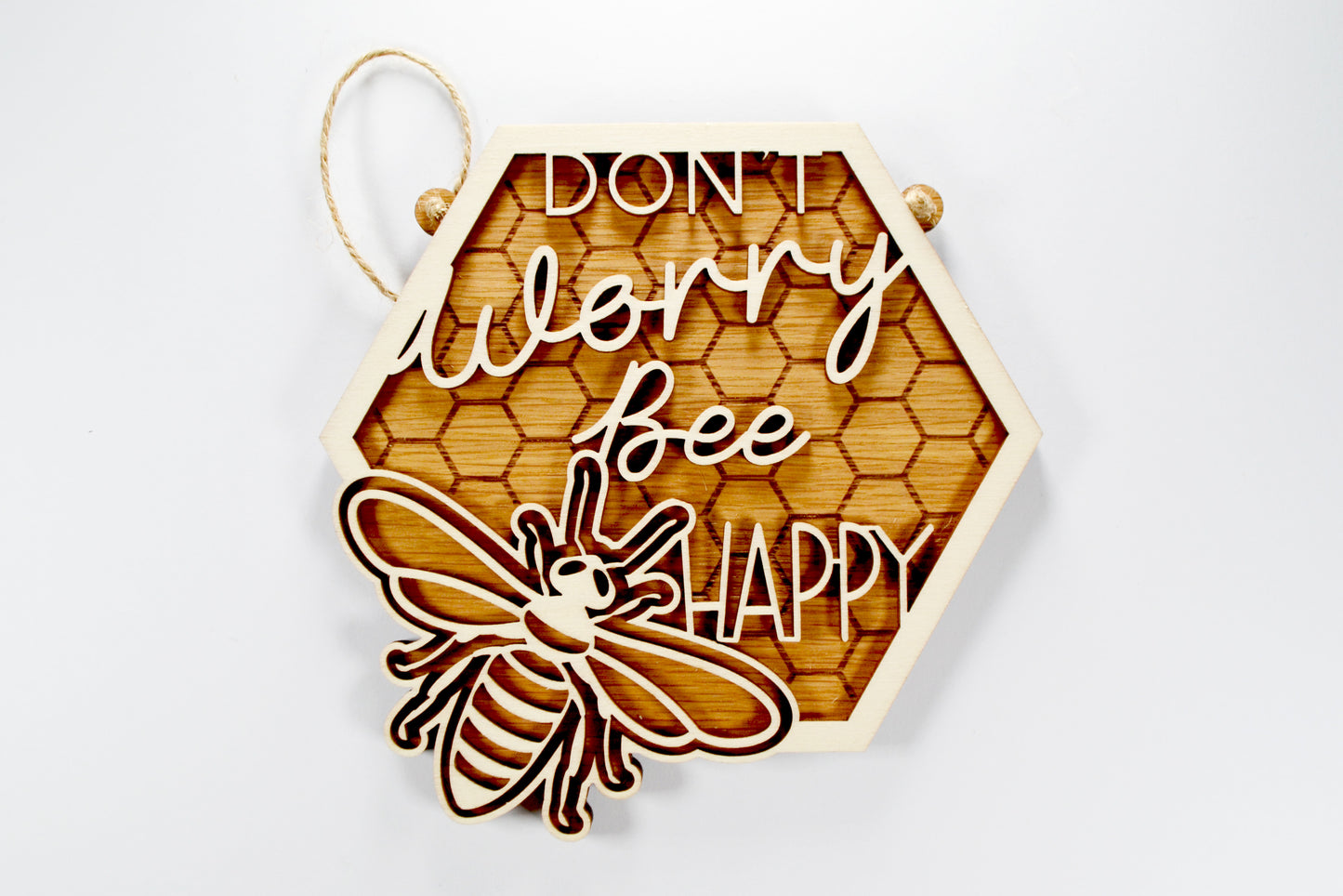 Don't Worry Bee Happy - Wooden Plaque