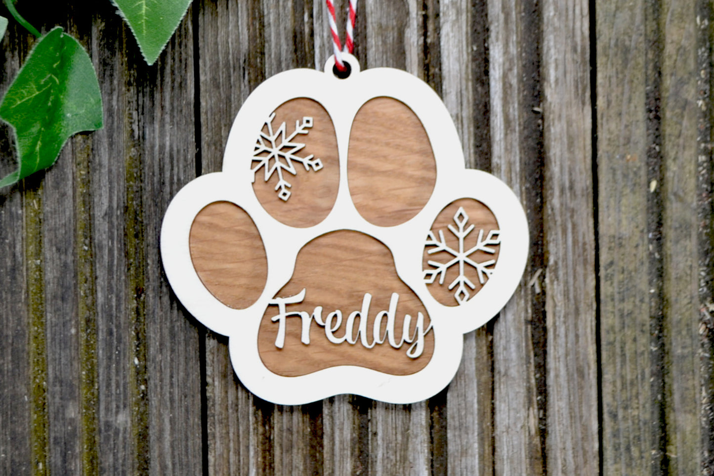 Paw Print Dog Bauble - Christmas Tree Decoration