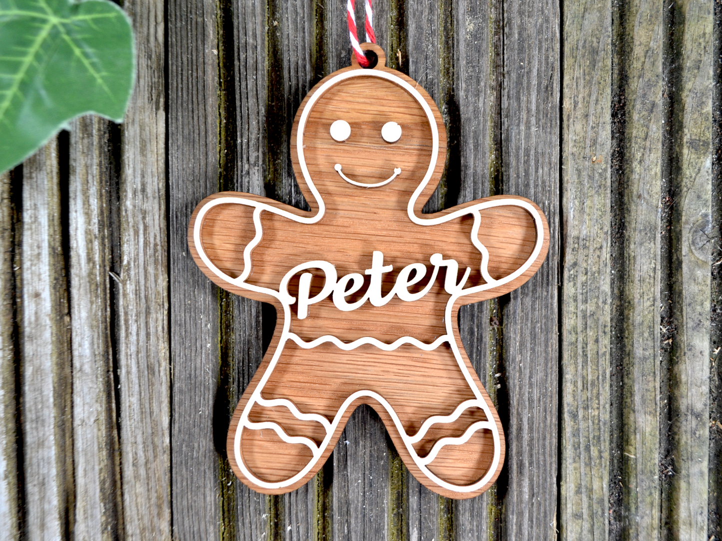 Wooden Ginger Bread People - Christmas Tree Decoration