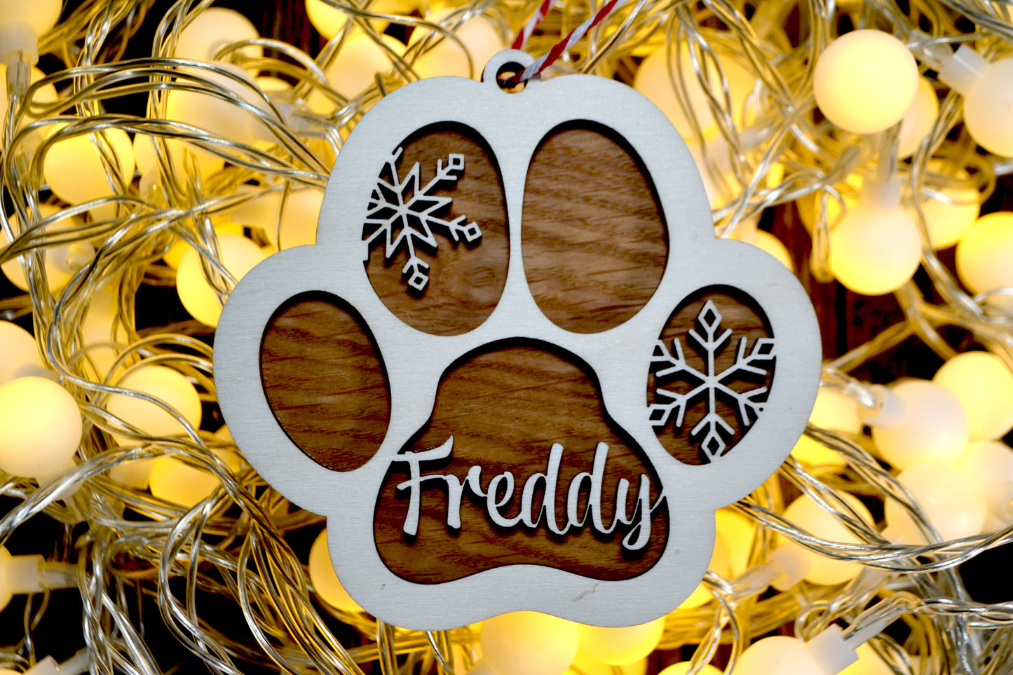 Paw Print Dog Bauble - Christmas Tree Decoration