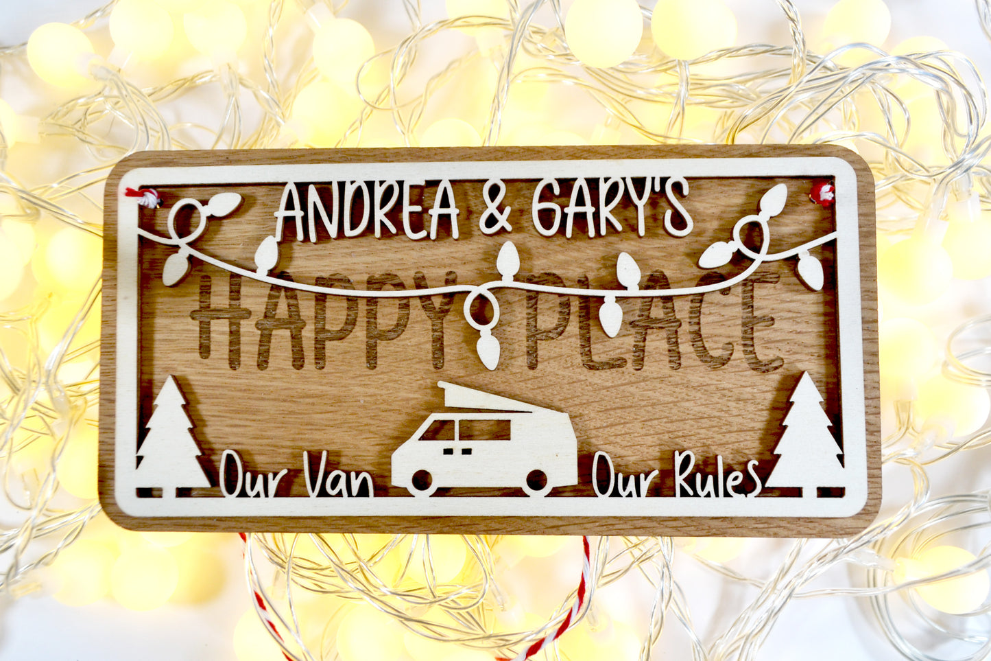 Happy Place - Christmas Edition - Personalised Plaque/Sign