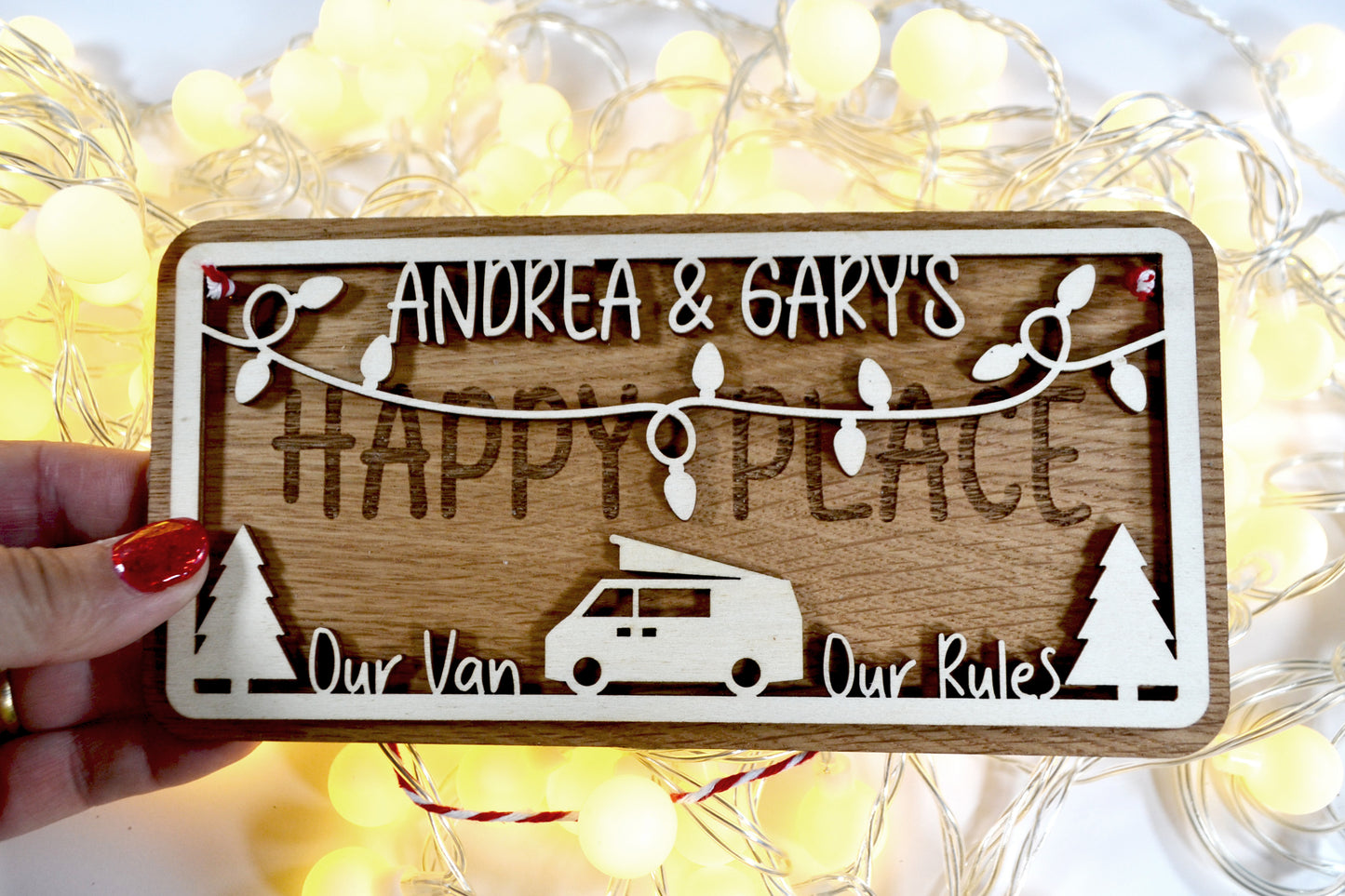 Happy Place - Christmas Edition - Personalised Plaque/Sign