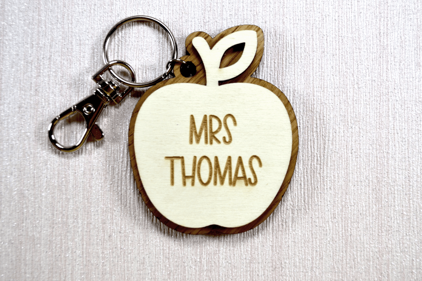 Thank You Teacher Gift - Personalised Wooden Apple