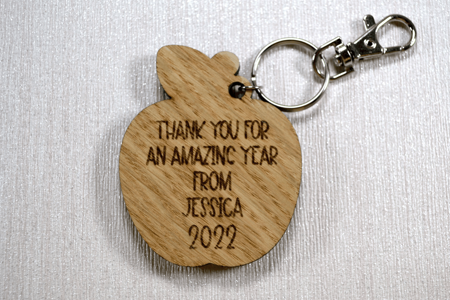 Thank You Teacher Gift - Personalised Wooden Apple