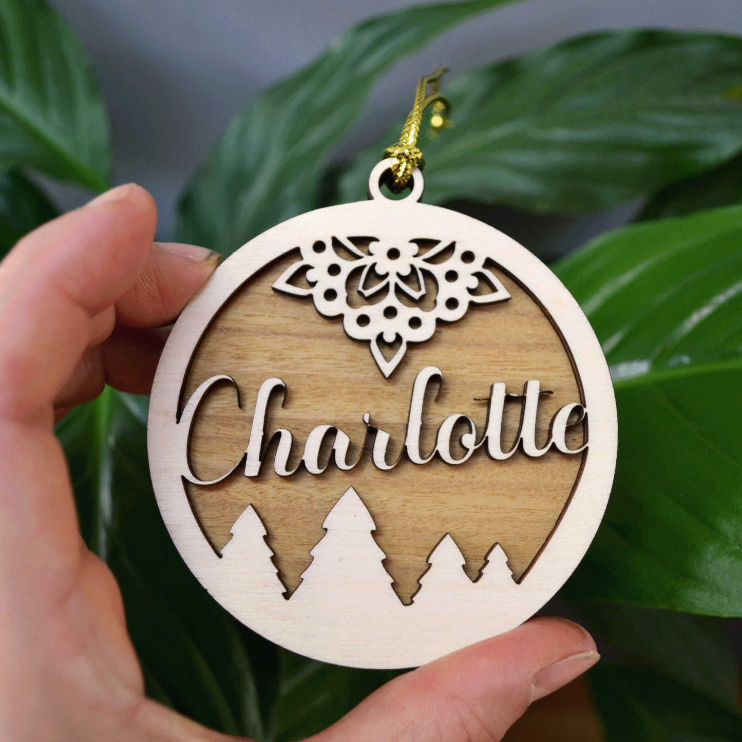 Personalised Wooden Bauble - Christmas Tree Decoration
