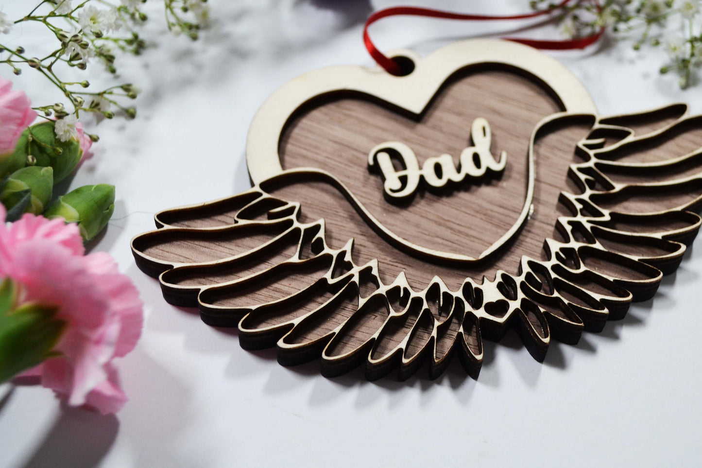 Personalised Memory Sign - Heart & Wings