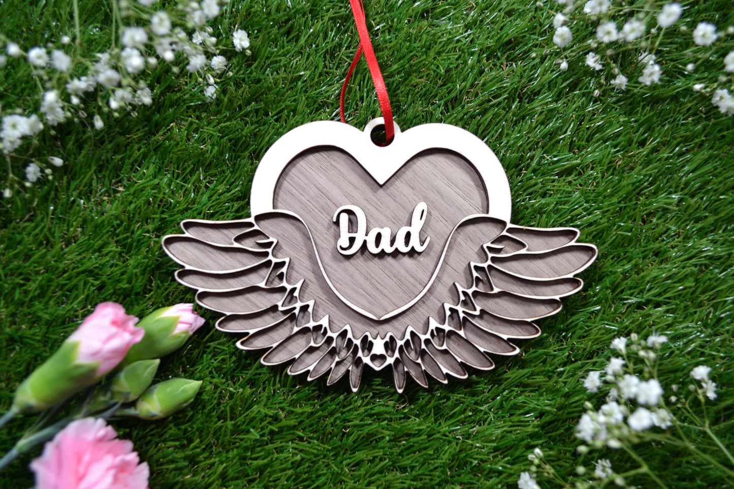 Personalised Memory Sign - Heart & Wings