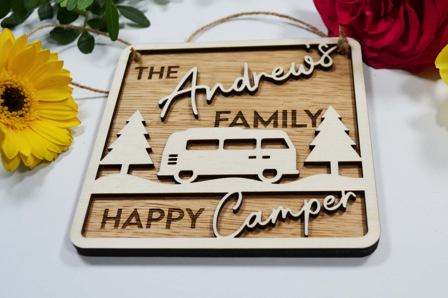 Happy Camper - Personalised Sign Plaque