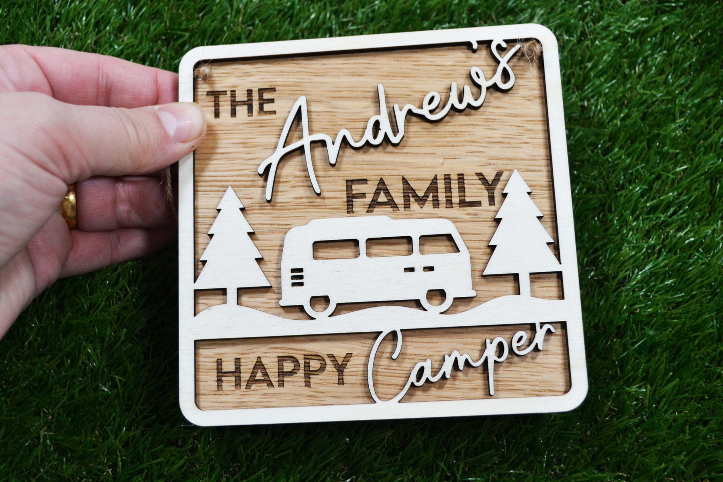 Happy Camper - Personalised Sign Plaque