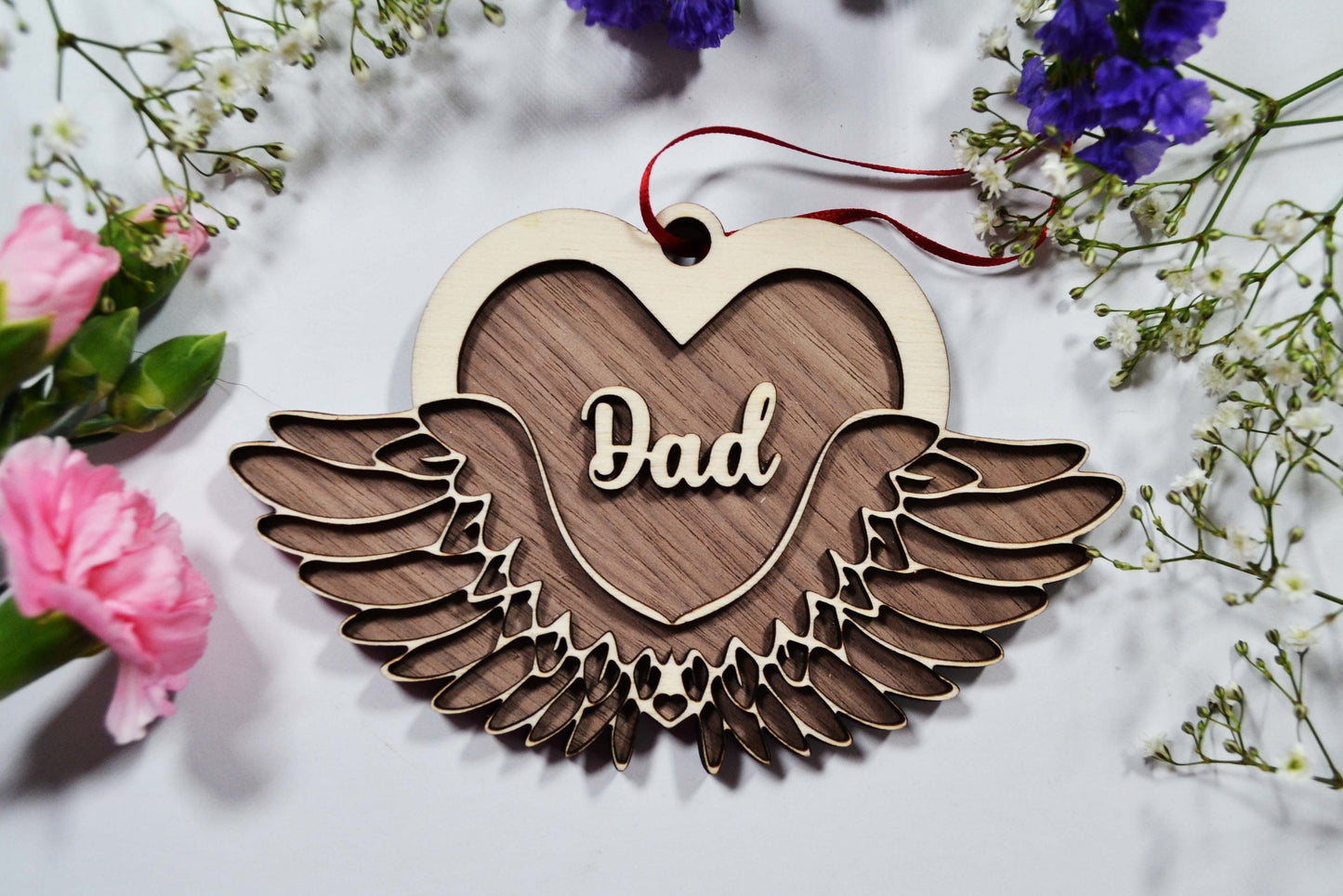 Personalised Memory Sign - Heart & Wings
