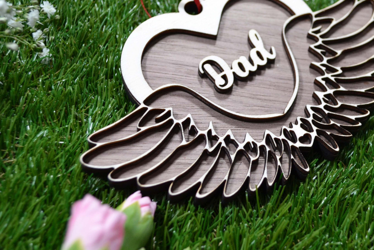Personalised Memory Sign - Heart & Wings