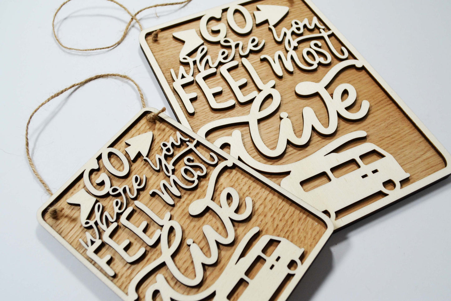 Travel Inspire Quotes VanLife Signs Plaques - Set Of Four