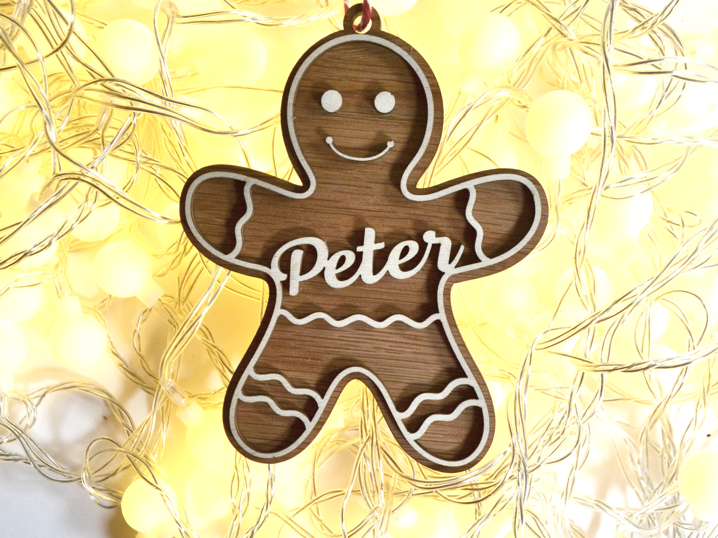 Wooden Ginger Bread People - Christmas Tree Decoration