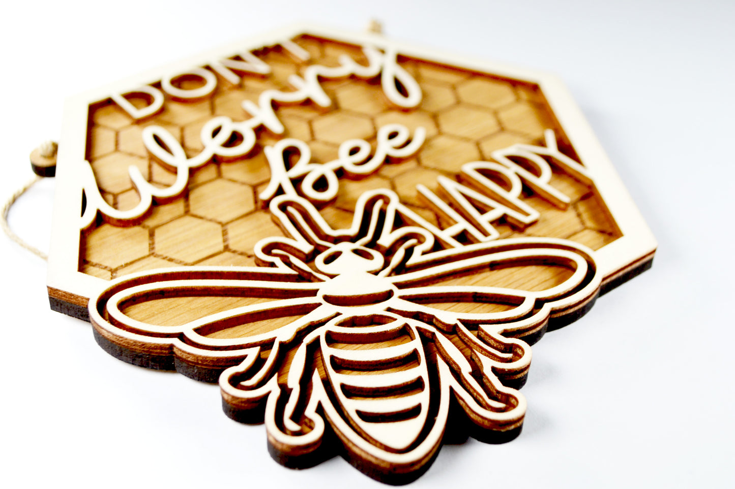 Don't Worry Bee Happy - Wooden Plaque