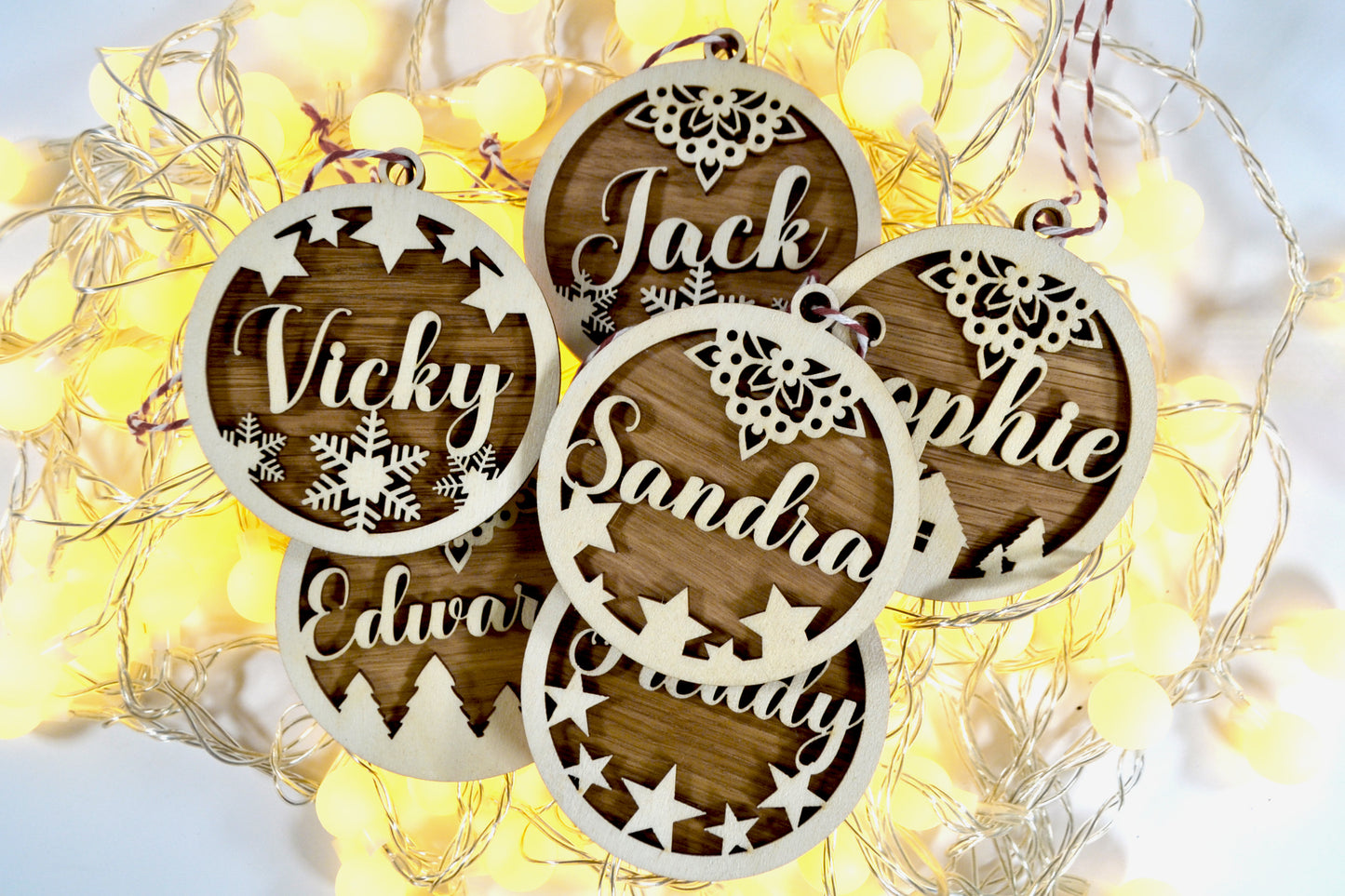 Personalised Wooden Bauble - Christmas Tree Decoration