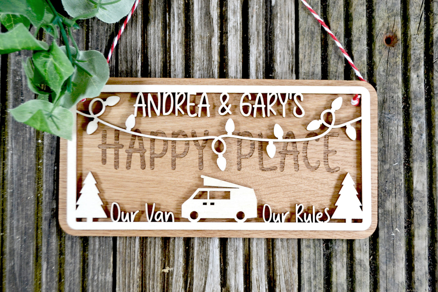Happy Place - Christmas Edition - Personalised Plaque/Sign