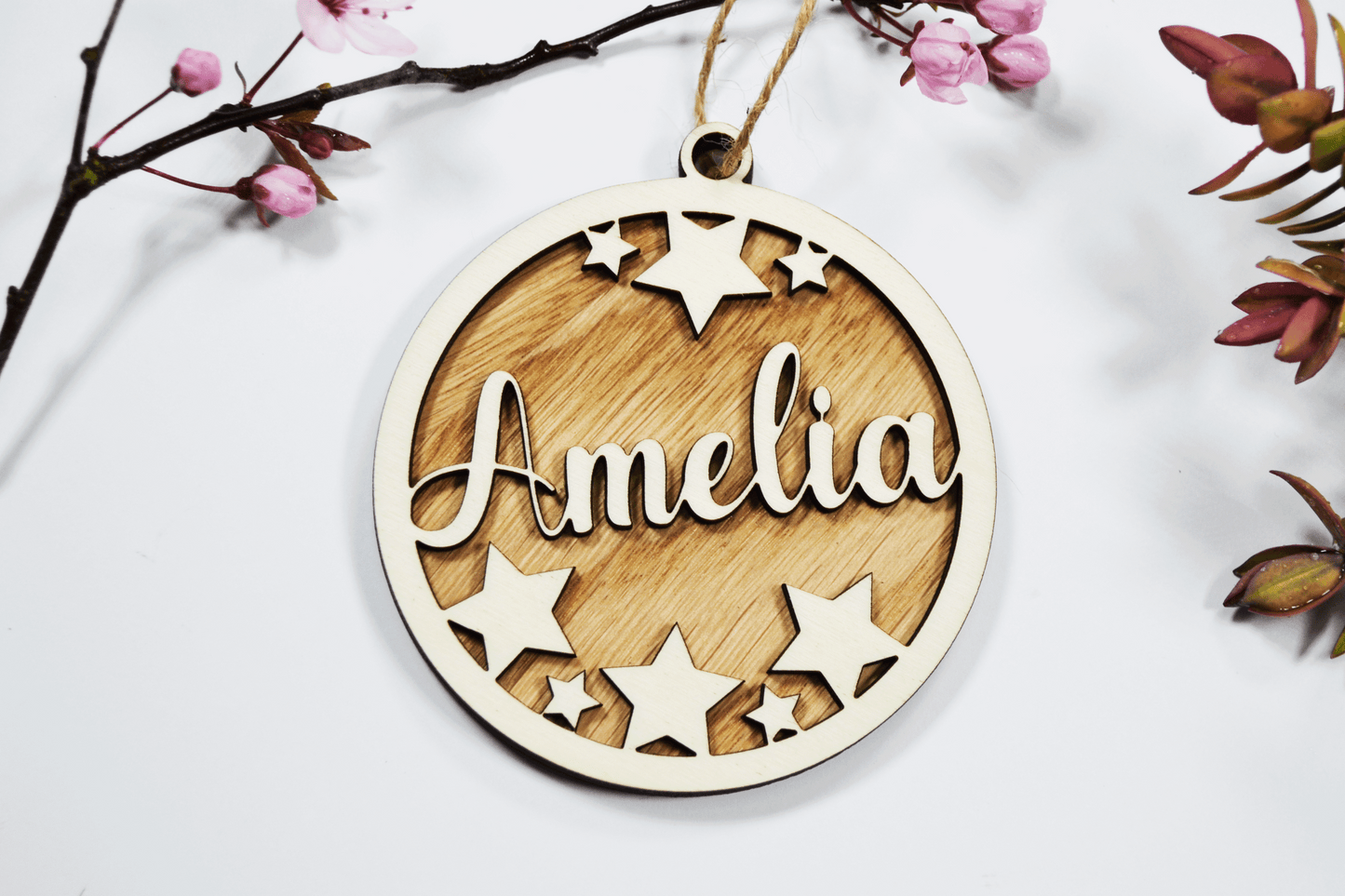 Personalised star gift tag - Luxury wooden gift tag