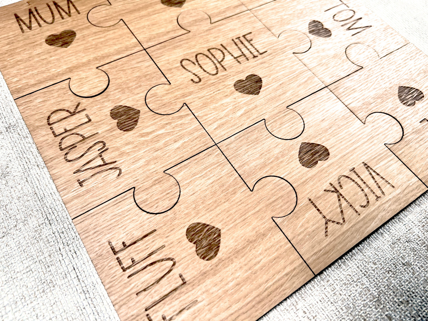 Personalised Wooden Jigsaw Coasters