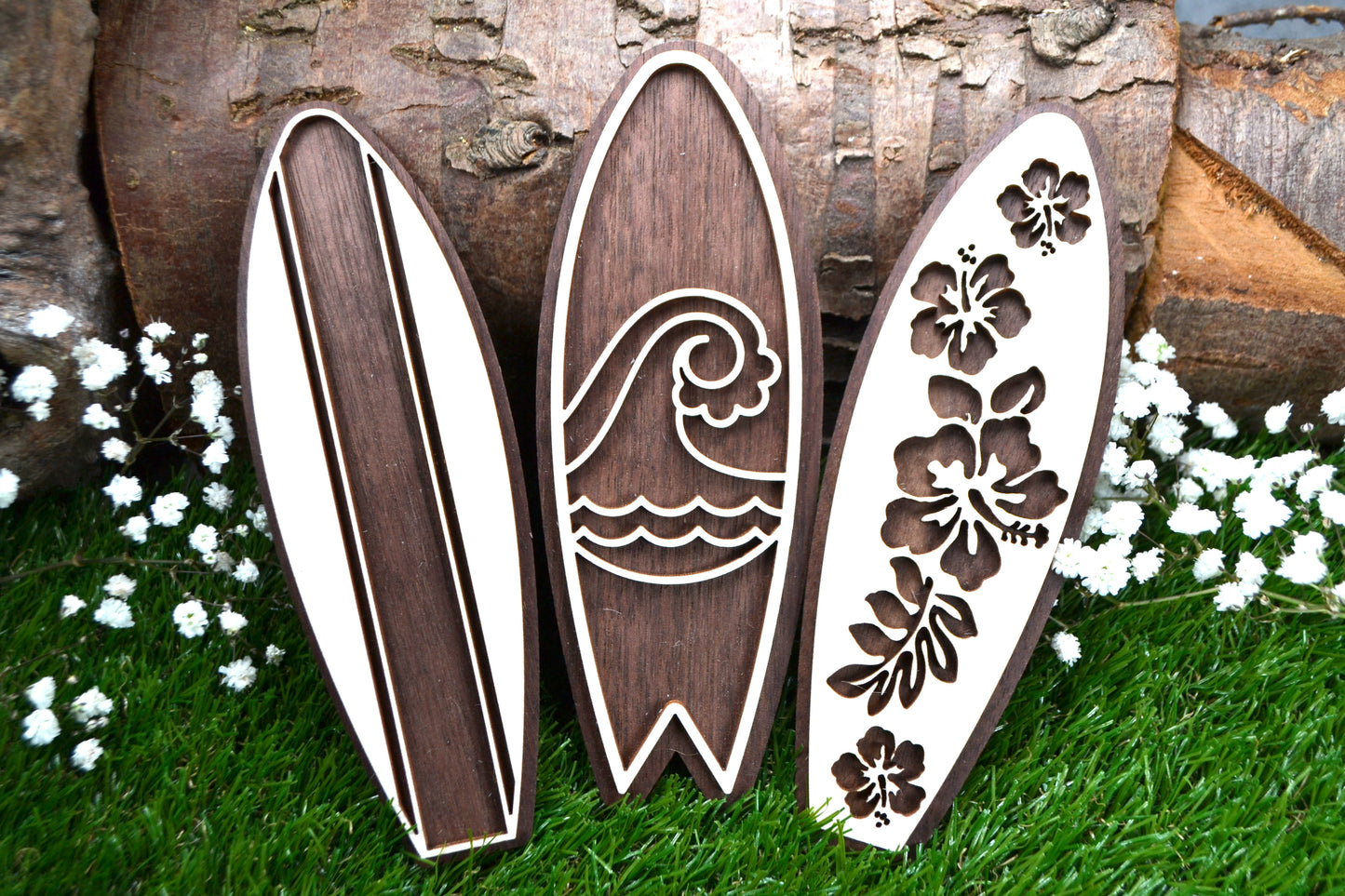Set of Three Surf Boards
