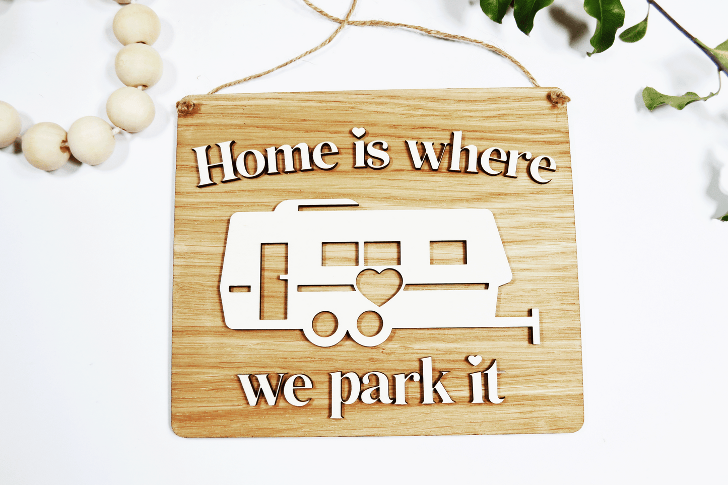Motorhome, Caravan or Camper Van personalised sign - Home is where we park it,