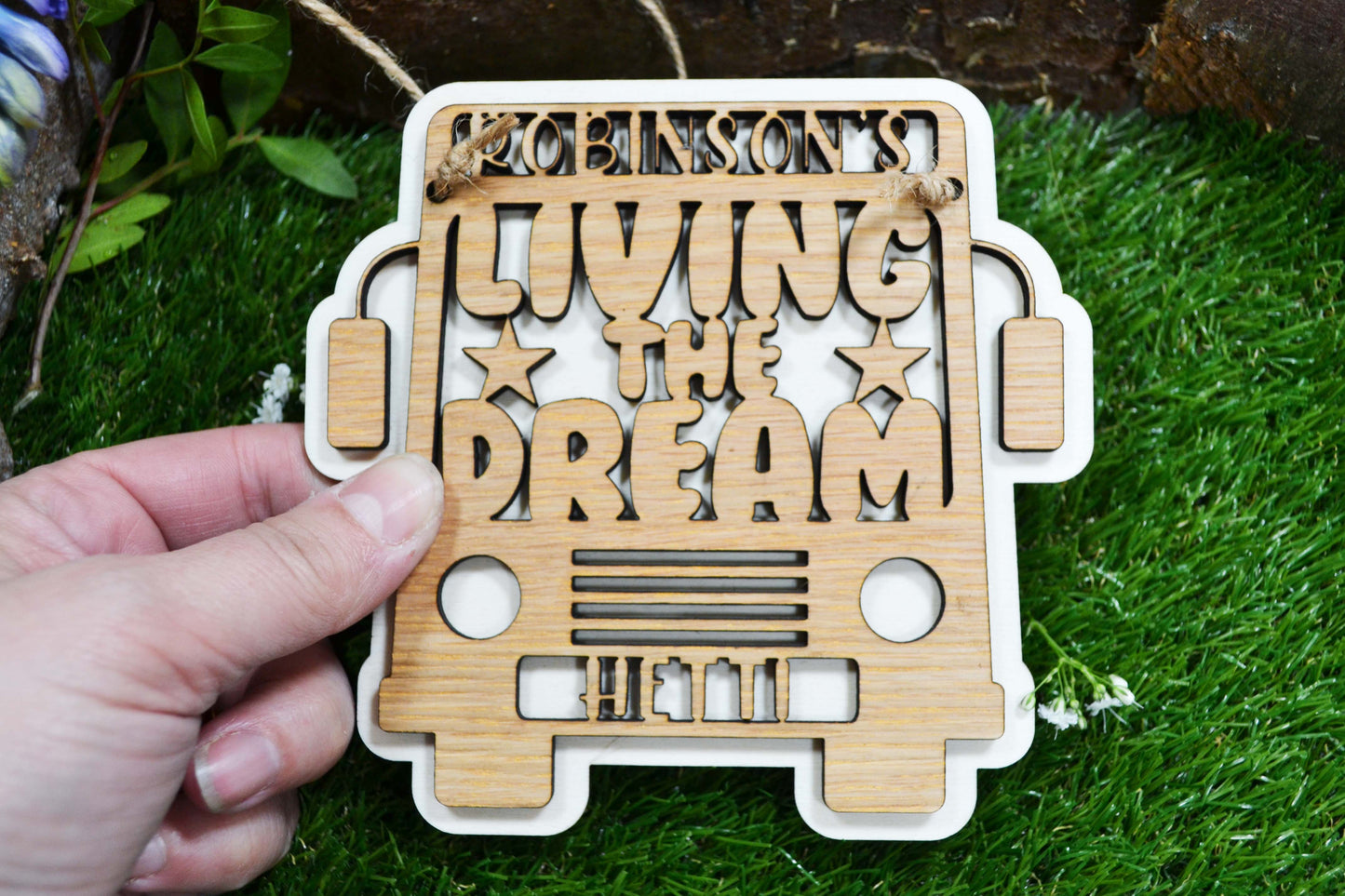 Living The Dream Personalised Campervan Sign