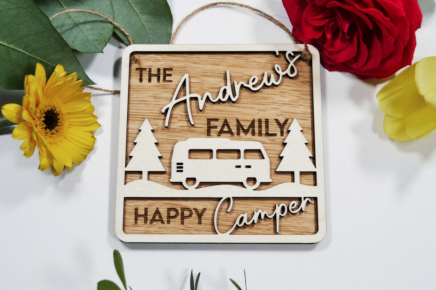 Happy Camper - Personalised Sign Plaque