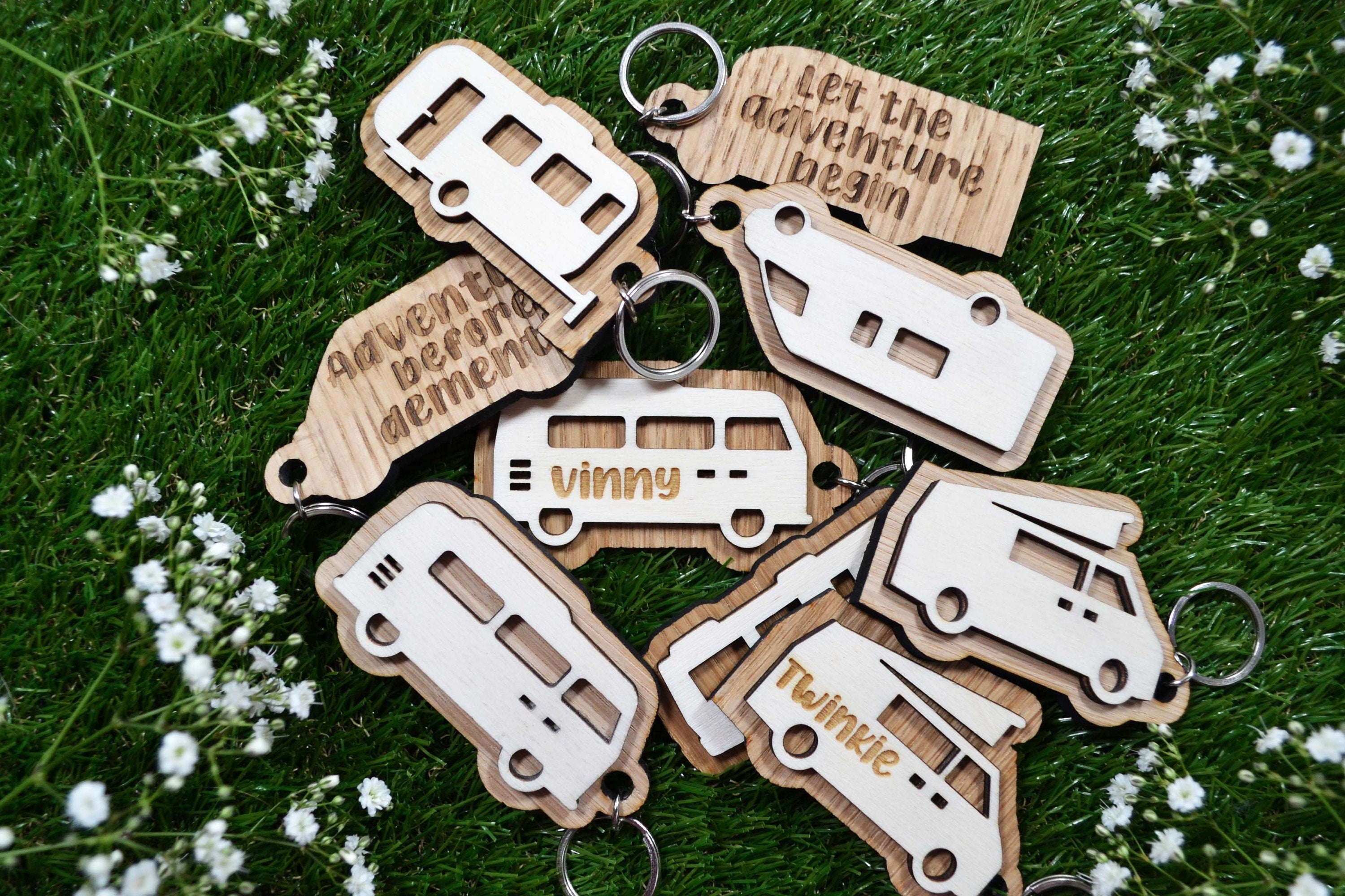 Personalised store campervan keyring