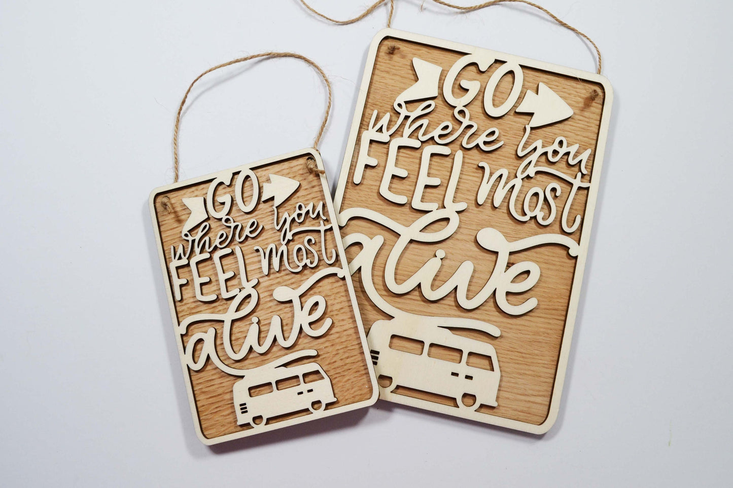Travel Inspire Quotes VanLife Signs Plaques - Set Of Four